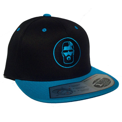 Snapback Hat (Black/Baby Blue)